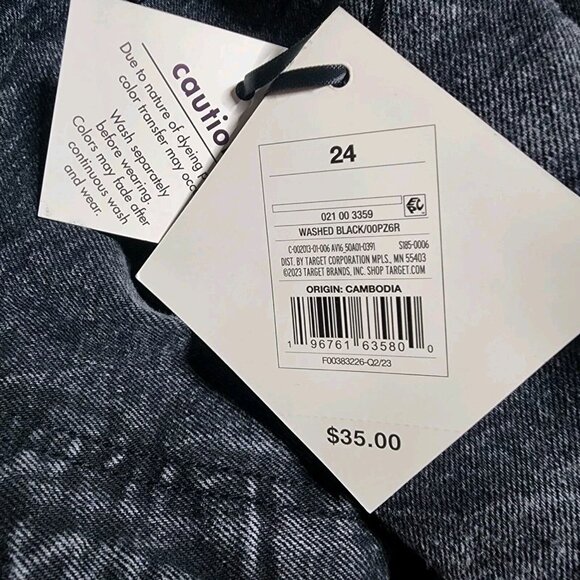 NWT NEW AVA & VIV Black High Rise 90s Straight Jeans Womens Plus Size 24 - Picture 7 of 9